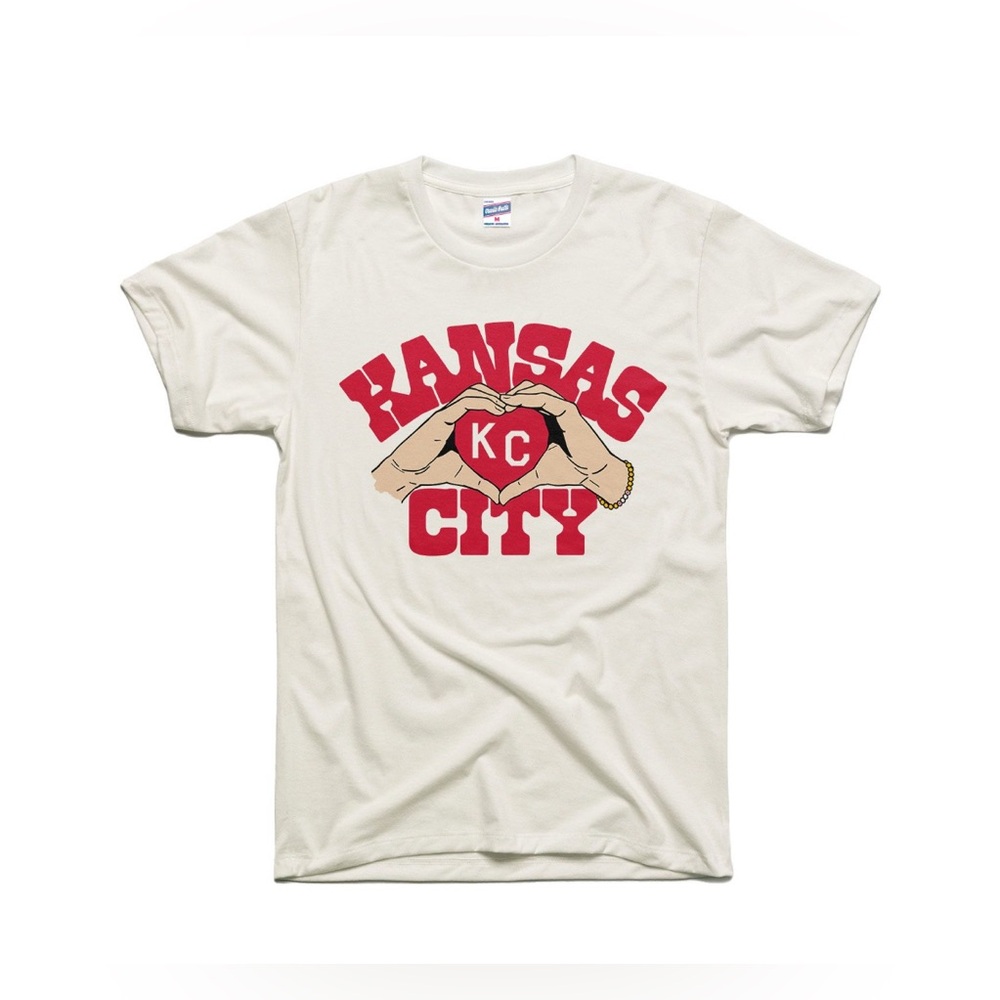Charlie Hustle Heart Hands Taylor Swift Travis Kelce Chiefs T Shirt